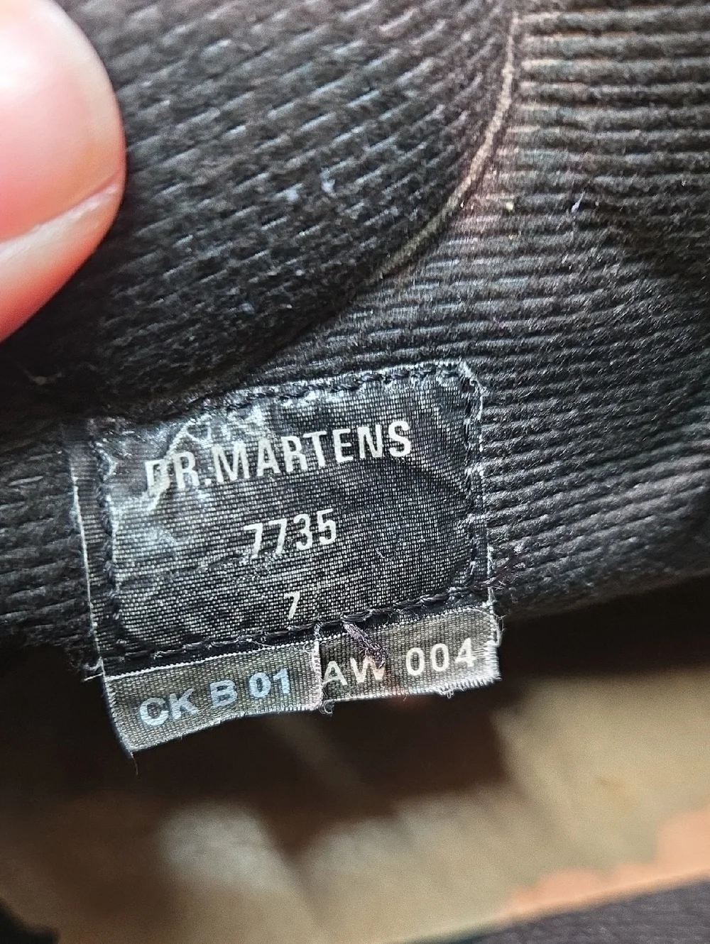 Vintage Dr.Doc.Martens Mens 7735 Black Lace-Up Steel Toe Work Boots Sz UK 7 US 8